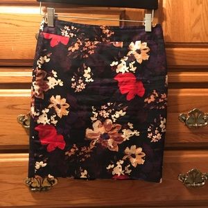 Loft floral pencil skirt